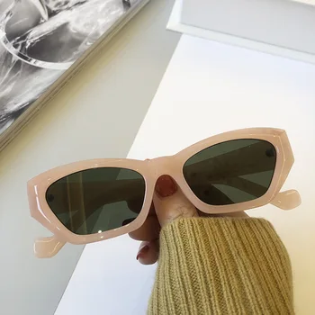 Nova Retro Olho De Gato Preto De Óculos Para Mulheres Moda Masculina Tons De Óculos Unissex Pequeno Polígono Marca De Design De Óculos De Sol Gafas De Sol