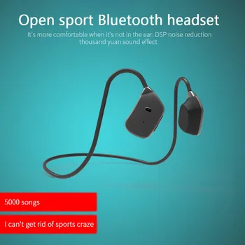 Osso de Condução de Fones de ouvido sem Fio Bluetooth Esportes Fone de ouvido Fone de ouvido Estéreo Mãos-livres Com Microfone Para correr Para o Telefone