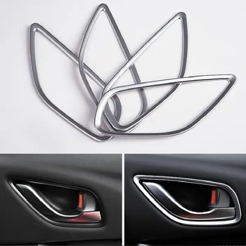 Para Mazda 6 Atenza 2013-2016 ABS Cromado/Fosco Interior do Carro maçaneta da Porta tigela Proteger a Tampa da Guarnição de Carro Acessórios Styling de 4pcs
