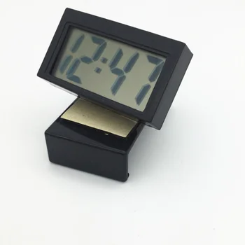 Pequena Auto-Adesivo de Carro, Relógio de Mesa Electrónica de relógios Medidores Digitais de Tela LCD