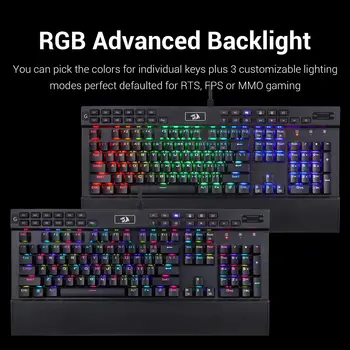 Redragon Yama K550 Mechanical Gaming Keyboard RGB LED Backlit roxo Opções de Gravação de Macro Descanso de Pulso em Tamanho Completo para PC Gamer
