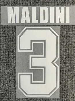Retro 1991-1992 Retro #3 Maldini #9 Van Basten Nameset Impressão De Ferro De Transferência De Crachá