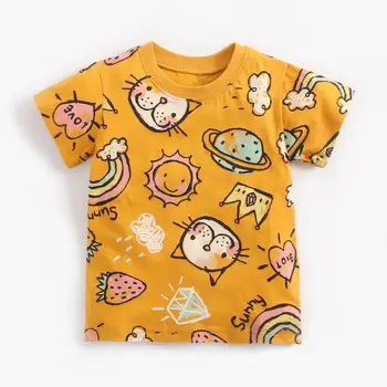 Sanlutoz Criança Bonito Roupas de Meninas Conjuntos de Algodão de Manga Curta Bebê Camisas + Fundos de 2Pcs de Recém-nascidos Roupas de desenho animado