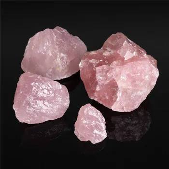 Spooradic 1pc Mineral Natural Quartzo Rosa Cristal Bruto Cura de Pedra Amostra de cor-de-Rosa Cristais do Chakra de Energia Pedras Decoração Moderna