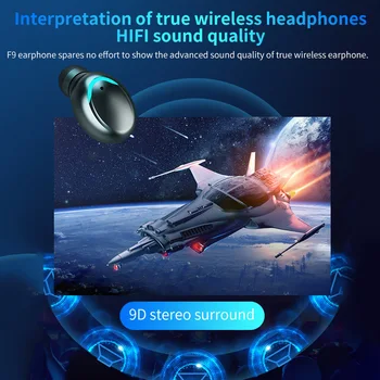 TWS Bluetooth 5.0 Fones de ouvido 2000mAh Caixa de Carregamento sem Fio de Fone de ouvido 9D Estéreo de Esportes Impermeável Fones de ouvido Fones de ouvido Com Microfone