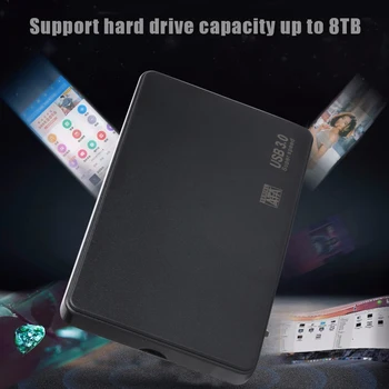 USB 3.0 disco Rígido Caso Mobile Gabinete de 2,5 polegadas Porta Serial SATA HDD SSD de Adaptador Externo de Suporte de Caixa de 3TB para Notebook Laptop