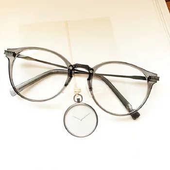 Vintage Clássico Óculos Computador Limpar Óculos Luz Azul Bloqueio De Óculos De Platic Óculos De Armação De Metal Mulheres Homens Óculos Redondos