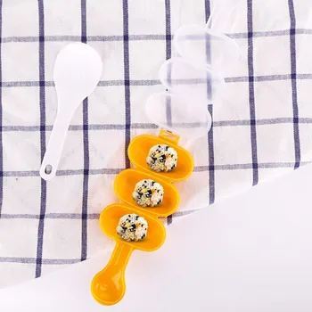Wonderlife Cozinha DIY Sushi Mini Arroz Ferramentas de Bolas Maker Molde Com Colher de Arroz Bola Moldes Arroz, Carne, produtos Hortícolas Cozinha