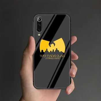 Wu Tang Clan Telefone de Vidro Temperado Tampa do Caso Para o Xiaomi Mi A3 Max3 Nota 9 10 I T Pro Lite Ultra Funda Capa 3D preto Preto