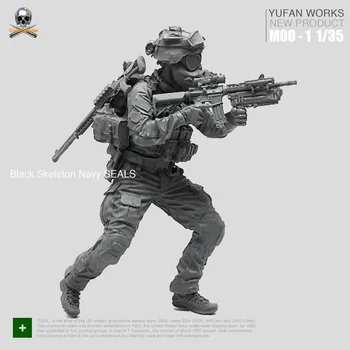 Yufan Modelo De 1/35 Resina Figura Soldados-Nos De Modelo Do Selo De Kit Moo-01