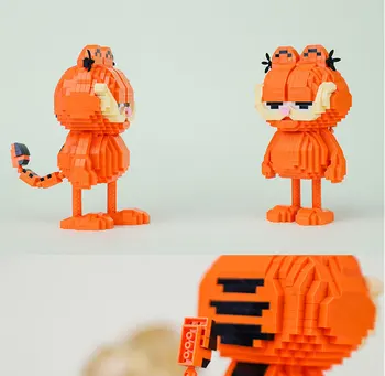 1032pcs+ Garfield Diamante Bloco de Construção Balody 16159 Gato Figuras Modelo de Mirco Blocos Para Crianças Mini Tijolo Brinquedos