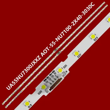 10pcs/lot Retroiluminação LED strip para Samsung 55NU7100 UE55NU7300 UE55NU7100 UN55NU7100 AOT_55_NU7300_NU7100 BN96-45913A BN61-15485A