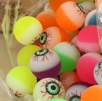 10pcs/set Engraçado 32mm Simulação globo Ocular Misto Bouncy Ball Qualidade para as crianças de Borracha Elástica Bola Filhos de Pinball Bolas de Brinquedo de Presente