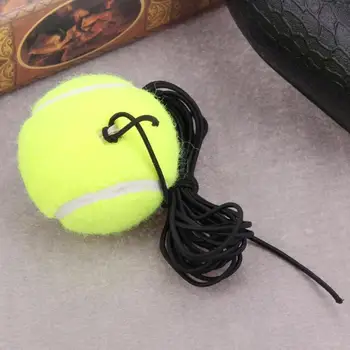 1pc Único Formação Bola de Tênis Com a Corda Negrito Resistência Elástica de Treinamento de Tênis Bolas de Borracha Durável R2R1