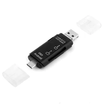 3 em 1 USB 3.1 Leitor de Cartão Micro SD TF Leitor de Cartão Tipo C USB C Micro Memória USB OTG Leitor de Cartão para a Câmara do Telefone, Tablet PC