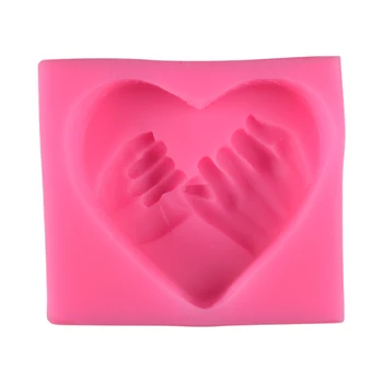 3d Coração de Amor em Forma de Silicone de Sabão Molde Diy Bolo Candel de Chocolate Sabão Molde Molde Fondant de Açúcar Ferramentas de Arte Para a fabricação de Sabão