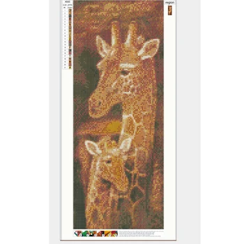 5D Completo Broca de Diamante Bordado Pintura DIY Girafa Leão Tigre Bordado de Cruz Stich Casa de Arte, Decoração de Sala de estar de Diamante 1