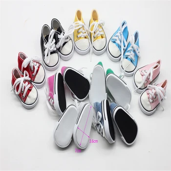 7cm Boneca Americana de Sapatos de Lona de 18 polegadas Menina Bonecas Mini Modas Calçados para 43, Baby Dolls Boneca Acessórios