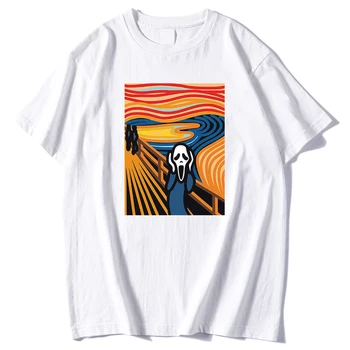 A coleção primavera / Verão Homens T-shirt de manga curta e uma Linha de roupas de pintura Grito de impressão de T-shirt crewneck respirável Mens T-shirts