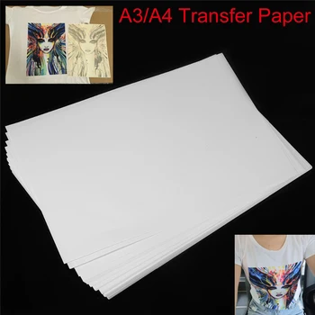 A3/A4 T-Shirt de Impressão por Transferência Térmica de Papel, de Tecido Leve Tecido de Processo Adesivo Decoração Brilhante Roupas T-shirt Adesivos