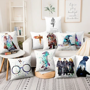 Anime Snape Aquarela Ilustração Impressa Fronha De Desenhos Animados Almofada Decorativas Almofadas De Decoração De Casa De Sofá Jogar Travesseiro