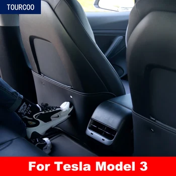 Carro Anti-kick Pad Bancos Traseiros para Tesla Model 3 Interior do Carro Modificação Acessórios