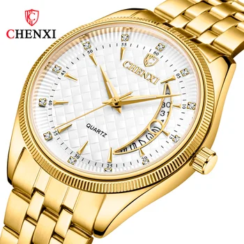 CHENXI Par de Relógios de Novos Negócios, Homens e Mulheres de Alta definição Luminoso de Moda de Luxo Impermeável Relógio de Quartzo WA161