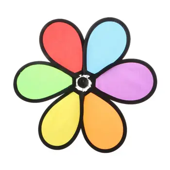 Colorido Arco-Íris Dazy Flor Spinner Do Vento Moinho De Vento, Jardim, Pátio Ao Ar Livre Decoração