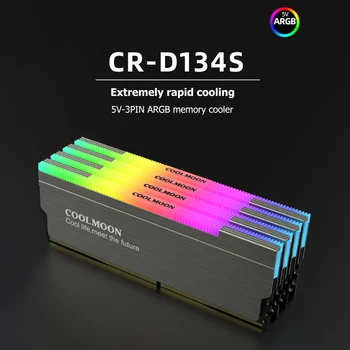 COOLMOON CR-D134S 5V 3 ARGB RAM Dissipador de calor de Calor Espalhador Cooler de Computador do tipo Desktop Endereçável RGB Memória de Refrigeração Colete