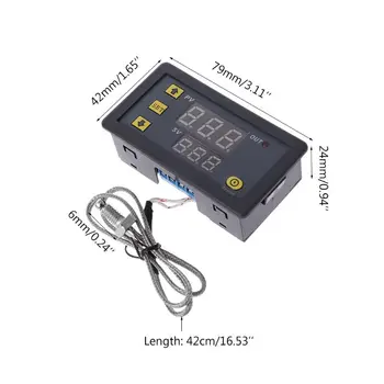 Digital Controlador de Temperatura de -60~500℃ K-tipo M6 Sonda Termopar Sensor Incorporado Termostato A0KF