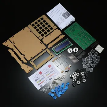 DIY Calculadora Contador Kit com estojo em Acrílico Display LCD Multi-propósito Calculadora Eletrônica, Contador de Computação Eletrônica