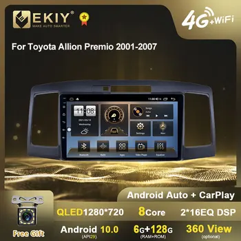 EKIY QLED 1280*720 Android de 10 carros de Rádio 6G+128G Para Toyota Allion Premio T240 De 2001 -2007 Player Multimídia GPS de Navegação Estéreo
