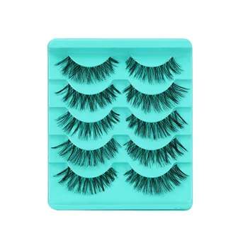 Grande venda! 5/Par Muito Natural Cruzam Cílios postiços os Cílios Longos Maquiagem 3d Volumosa Quente Cílios para a Beleza maquillaje