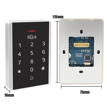 Independente Controlador de Acesso de usuários de 2000 125Khz RFID Controle de Acesso do Teclado do painel digital do Leitor de Cartão do Sistema de Bloqueio da Porta