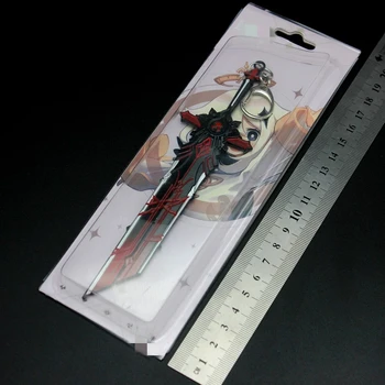 Jogo Genshin Impacto Espada Anime Figura de Arma de Liga de Modelo de Brinquedos Chaveiro Coleção para Presente, Decoração Coleção de Caixa de Presente
