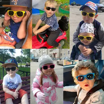 LongKeeper Crianças Óculos de sol Polarizados de Silicone Flexível Crianças Óculos de Sol UV400 Moda Meninos Meninas rapazes raparigas Bebê Óculos com Caixas de