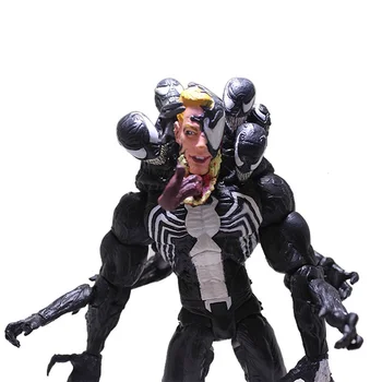 Marvel Homem-Aranha 8 Cabeças Preto Venom Modelo de Ant-Man Figura de Ação de Brinquedos para as Crianças de Presente de Aniversário