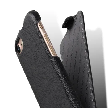 Melkco Oficial Original de Couro Genuíno Telefone Flip Case Para o iPhone 7 8 Plus SE de 2020 Luxo de Couro Casos Saco Cobrir