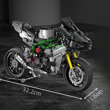 MOC Técnico de Moto Locomotiva Veículo Blocos de Construção Criador do Modelo de Corrida Off-Road de Moto Moto Tijolos de Brinquedos para as Crianças