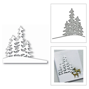 Natal novo Alpine Árvores da Montanha 2020 Corte de Metal Morre para DIY Scrapbooking Decoração e Fazer do Cartão em Relevo Ofício Nº Selos