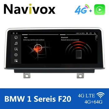 Navivox BMW Série 1 F20 Android 2 Série F22 Car Multimedia Player 4+64G sem Fio Carplay 4G LTE, wi-Fi GPS IPS 2011-2017 NBT