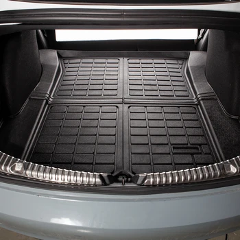 Novo Model3 Tronco Tapetes Personalizados Carro De Carga Bandeja Impermeável Almofadas De Trás Do Tronco De Armazenamento De Tapete Para O Tesla Model 3 2021 Acessórios