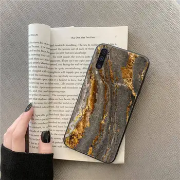 Ouro preto, pedra de mármore arte de Telefone Case Para Samsung galaxy S 9 10 20 10 21 30 31 40 50 51 71 s nota 20 j 4 de 2018, além de