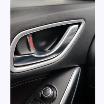Para Mazda 6 Atenza 2013-2016 ABS Cromado/Fosco Interior do Carro maçaneta da Porta tigela Proteger a Tampa da Guarnição de Carro Acessórios Styling de 4pcs