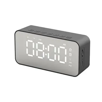 Relógio LED Multifuncional sem Fios 5.0 compatíveis com Bluetooth, Leitor de Música Digital Relógio de Mesa com Duplo Modo de Alarme