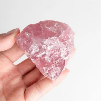 Spooradic 1pc Mineral Natural Quartzo Rosa Cristal Bruto Cura de Pedra Amostra de cor-de-Rosa Cristais do Chakra de Energia Pedras Decoração Moderna