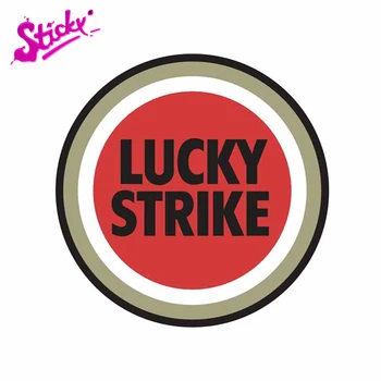STICKY Lucky Strike Emblema do Carro Marca Adesivo Decalque de Decoração Para a Bicicleta da Motocicleta Acessórios para computador Portátil Capacete Tronco de Parede de PVC Adesivos