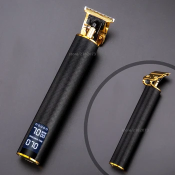 T9 Aparador de Pêlos Para o Homem USB Recarregável T-Outliner LCD de Cabelo Clipper Barbearia Mens Barbeador Aparador de Barba Cabelo, Máquina de Corte