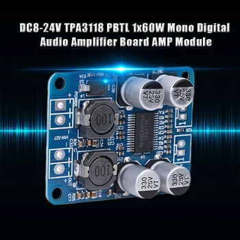 TPA3118 PBTL Mono o dc8-24V 60W Amplificador de Áudio Digital Placa AMP Módulo de Chip 1X60W 4-8 Ohms Substituir TPA3110