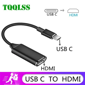 TQQLSS USB C ao Adaptador de HDMI 4K 30Hz Tipo de Cabo HDMI C para Huawei Companheiro P20 ProMacBook Samsung Galaxy S10 USB-C Adaptador HDMI